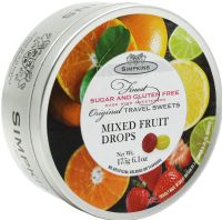 SIMPKINS Travel Sweets - Sugar Free Mixed Fruit Drops 150g