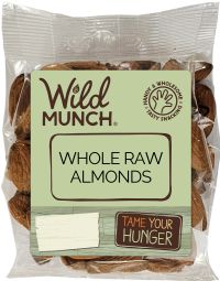 WILD MUNCH Whole Raw Almonds 125g