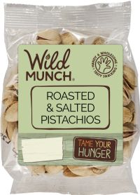 WILD MUNCH Roasted & Salted Pistachios 125g