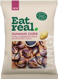 EAT REAL Hummus Chips - Sticky Caramelised Onion & Balsamic Flavour 110g