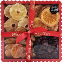 WALNUT TREE Assorted Dried Fruit in Red Fluted Tray 300g