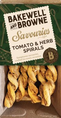 BAKEWELL AND BROWNE Savouries - Tomato & Herb Spirals 70g
