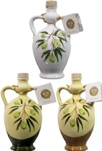 OLEARIA MANCO 100% Italian Extra Virgin Olive Oil in Traditional Terracotta Pot - Assorted Designs 500ml