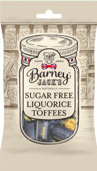 BARNEY JACK'S Sugar Free Liquorice Toffees 70g
