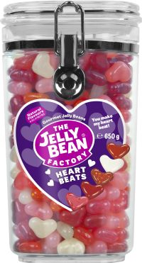 THE JELLY BEAN FACTORY Heart Beats - Clip Top Jar 650g