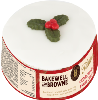 BAKEWELL AND BROWNE 4 Inch Round Iced Fruit Cake 490g