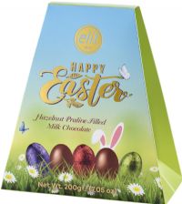 ELIT Happy Easter Milk Chocolate Praline Eggs - Gift Box 200g