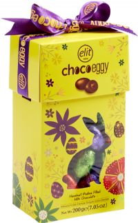 ELIT Chocoeggy Milk Chocolate Praline Eggs - Yellow Gift Box 200g