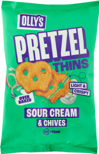 OLLY'S Pretzel Thins - Sour Cream & Chives 140g