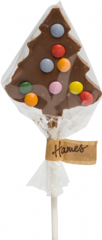 HAMES Milk Chocolate Christmas Tree Lollipop with Candy Beans 27g