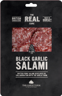 THE REAL CURE Black Garlic Salami - Sliced 55g