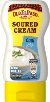 OLD EL PASO Cool Soured Cream Topping - Squeezy 230g