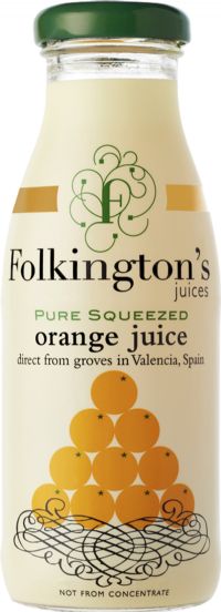 FOLKINGTON'S Pure Squeezed Orange Juice 250ml