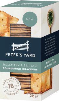 PETER'S YARD Rosemary & Sea Salt Sourdough Crackers 90g