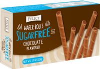 FELICE Sugar Free Chocolate Flavoured Wafer Rolls 225g